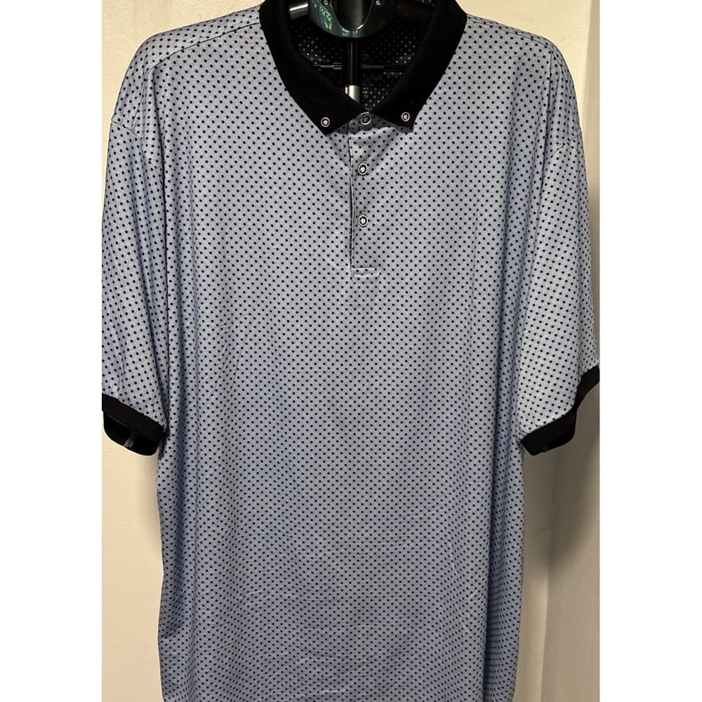 Performance Golf polo Mens 3XL Blue Palm Trees Performance Stretch Golf  Shirt